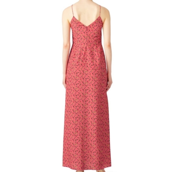 Slate and Willow Pink Rose Floral Maxi Slip Dress Size 4 - Picture 2 of 10